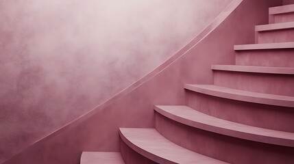 Naklejka premium Pink Staircase Interior Design