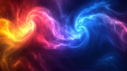 Obraz premium drifting visual loop animating over a colorful mist background