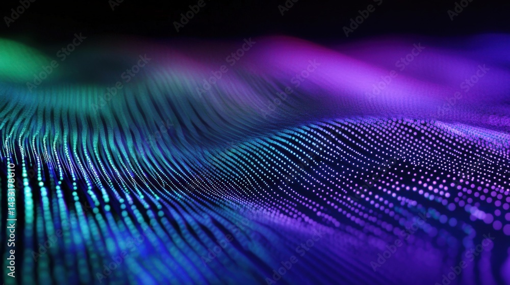 Poster abstract digital waveform visualization