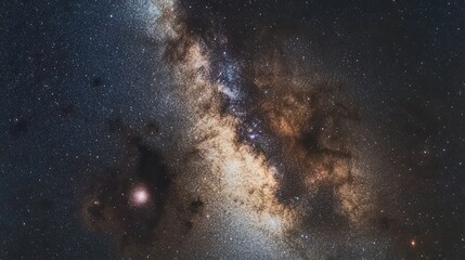 Obraz premium Vibrant Milky Way Galaxy at Night with Detailed Stars