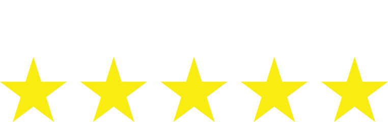 Obraz premium Star icon, Five Stars, Customer Rating and Feedback Icon, Quality Vector Symbol for Apps and Websites, Yellow five stars