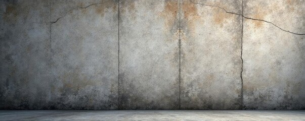 Textured concrete stone wall with deep cracks and weathered finish, stone, rugged