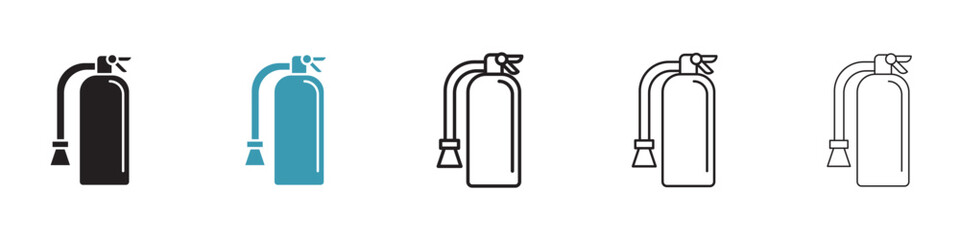 Fire extinguisher icon in flat style. Basic vector symbol illustration
