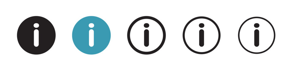 Information icon in flat style. Basic vector symbol illustration