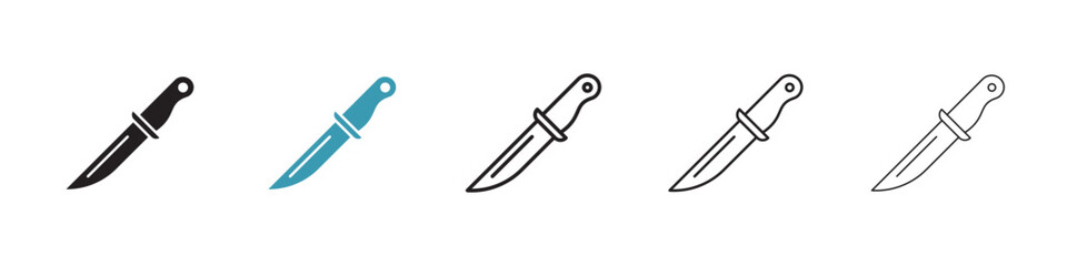 knife icon in flat style. Basic vector symbol illustration