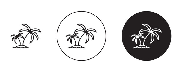 Palm tree icon in flat style. Basic vector symbol illustration