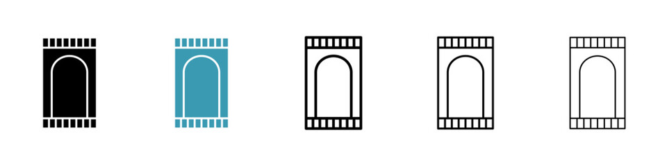 Prayer rug icon in flat style. Basic vector symbol illustration