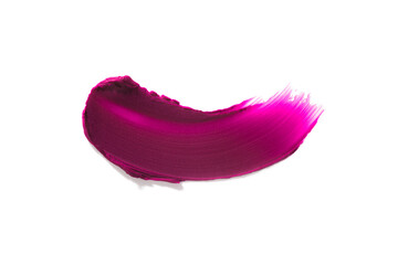 Cosmetic beauty make up product swatch sample . Lipstick smudge purple fuchsia claret colored...