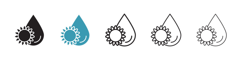 Sunflower oil icon in flat style. Basic vector symbol illustration
