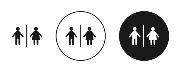 Toilet icon in flat style. Basic vector symbol illustration