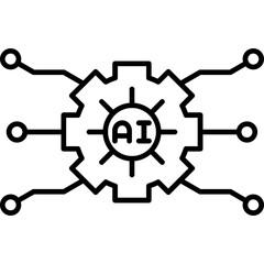 Obraz premium Deep Learning Icon