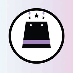 Magical Shopping Bag Icon Design Element for Retail Branding