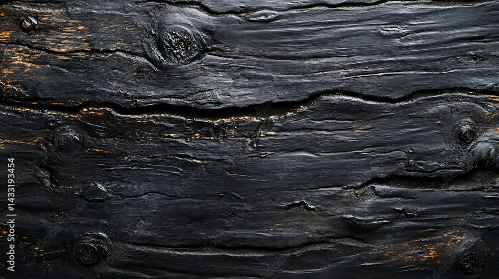 Poster abstract textured black surface, abstract textured black surface with rough, uneven patterns and glo