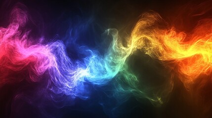 Fototapeta premium rolling visual loop animating over a colorful mist background