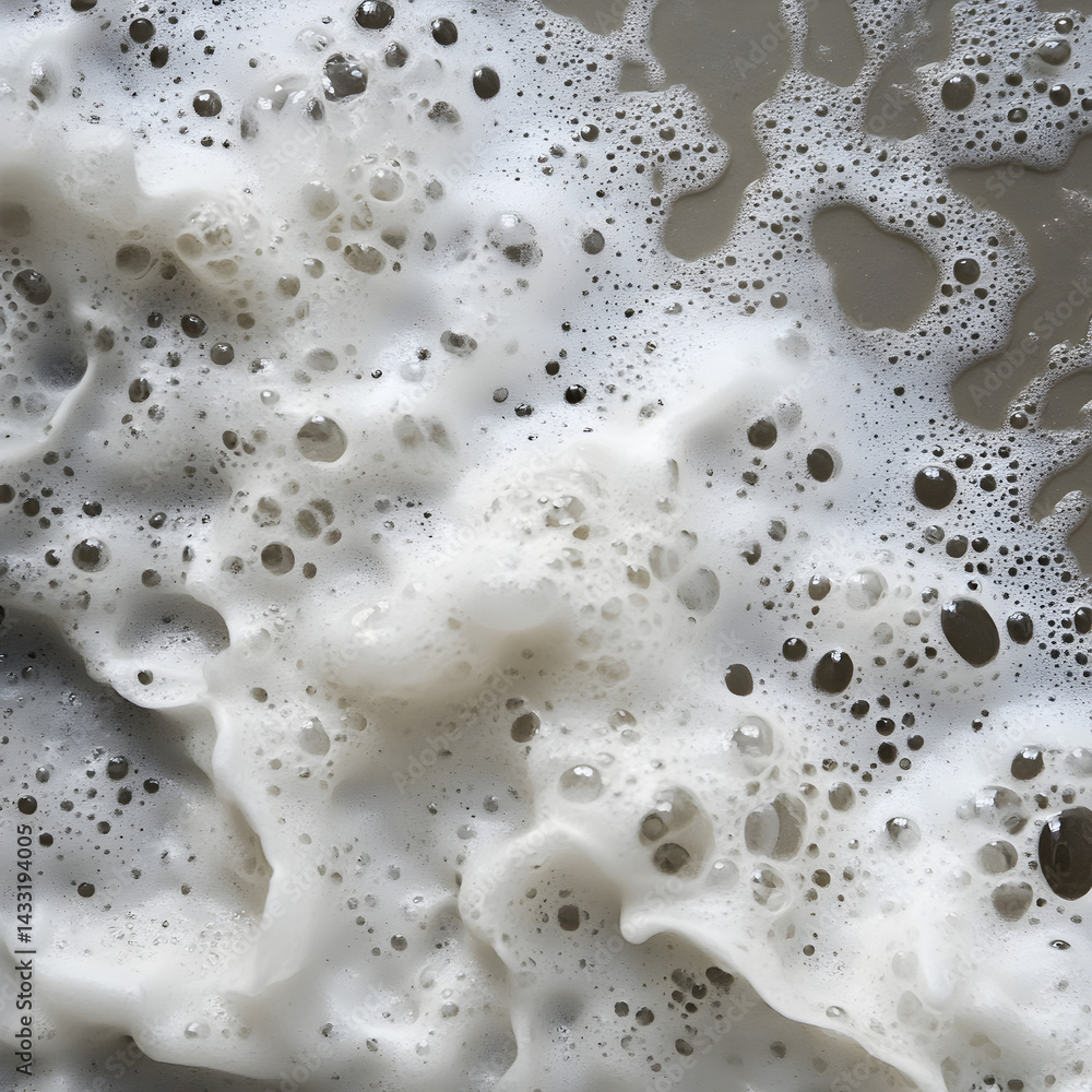 Poster oceanic cascade: an aerial view of a frothy ocean, with dynamic textures and effervescent bubbles, s