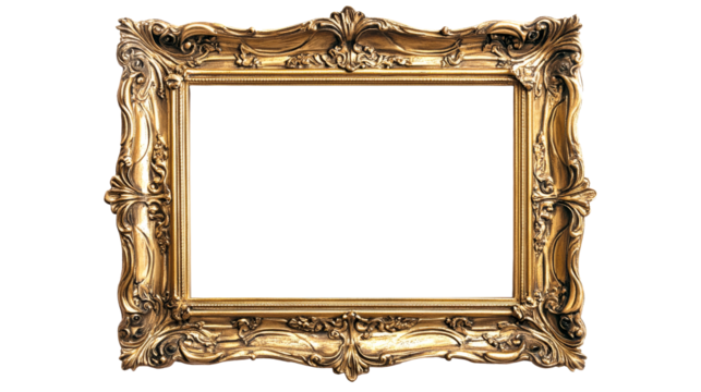 Elegant gold frame ready for artwork display