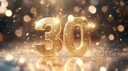 Celebrating thirty years with golden sparkle