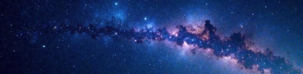 Fototapeta premium Celestial background with stars and galaxy in night sky, universe, starry night