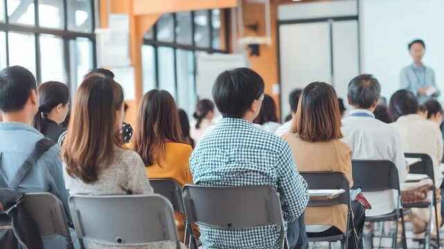 中高年の学び直し、セミナー会場