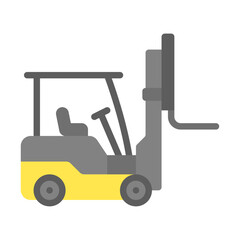 Forklift flat Icon. forklift flat illustration © Izwarm