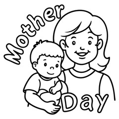 vector-mothers-day-mother-and-child-coloring-illustration  