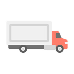 Box Truck flat Icon. cargo truck flat illustration