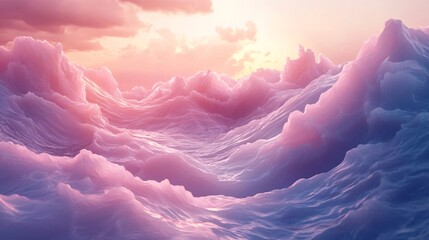 rotating visual loop animating over a soft wave background
