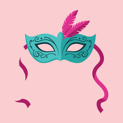 carnival mask vector illustration