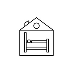 Accommodation icon vector illustration web design element