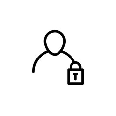 Account closed icon vector illustration web design element