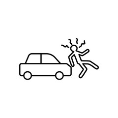 Accident icon vector illustration web design element