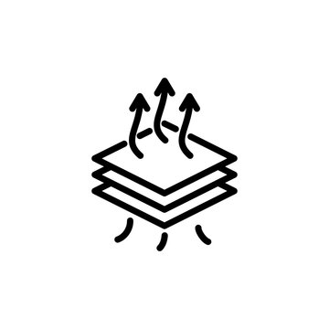 3 Breathable layers icon vector illustration web design element