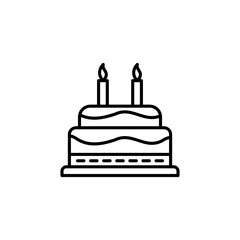 Birthday cake icon vector illustration web design element