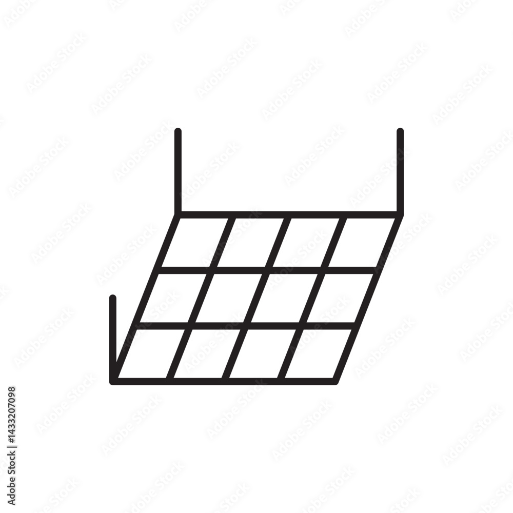 Wall mural ceiling frame icon vector illustration web design element