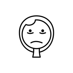 Fototapeta premium Cant fall asleep icon vector illustration web design element