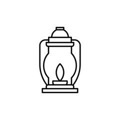 Camping lantern icon vector illustration web design element