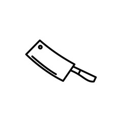 Cleaver for meat icon vector illustration web design element