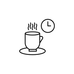 Coffee time icon vector illustration web design element