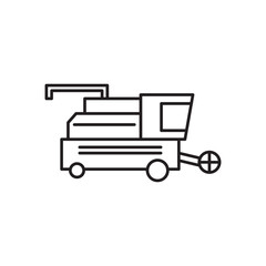 Combine harvester icon vector illustration web design element