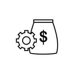 Compensation icon vector illustration web design element
