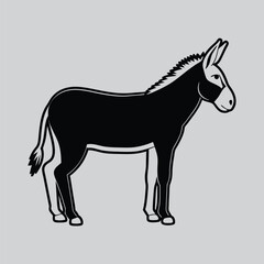 Donkey silhouette vector