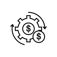 Costs optimization icon vector illustration web design element