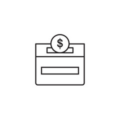 Contribution icon vector illustration web design element