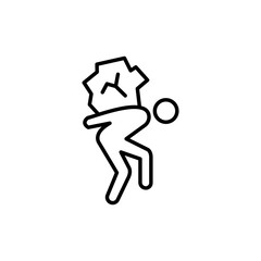 Heavy burden icon vector illustration web design element