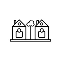 Neighbor icon vector illustration web design element