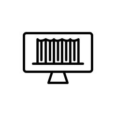 Online library icon vector illustration web design element