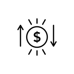 Operating profit loss icon vector illustration web design element