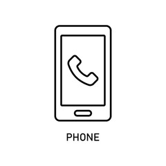 Icon a phone, isolated against a clean background.