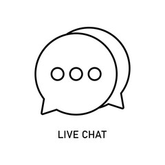 Icon a live chat, isolated against a clean background.