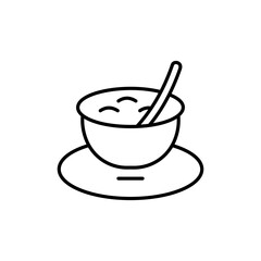 Porridge baby cereal icon vector illustration web design element